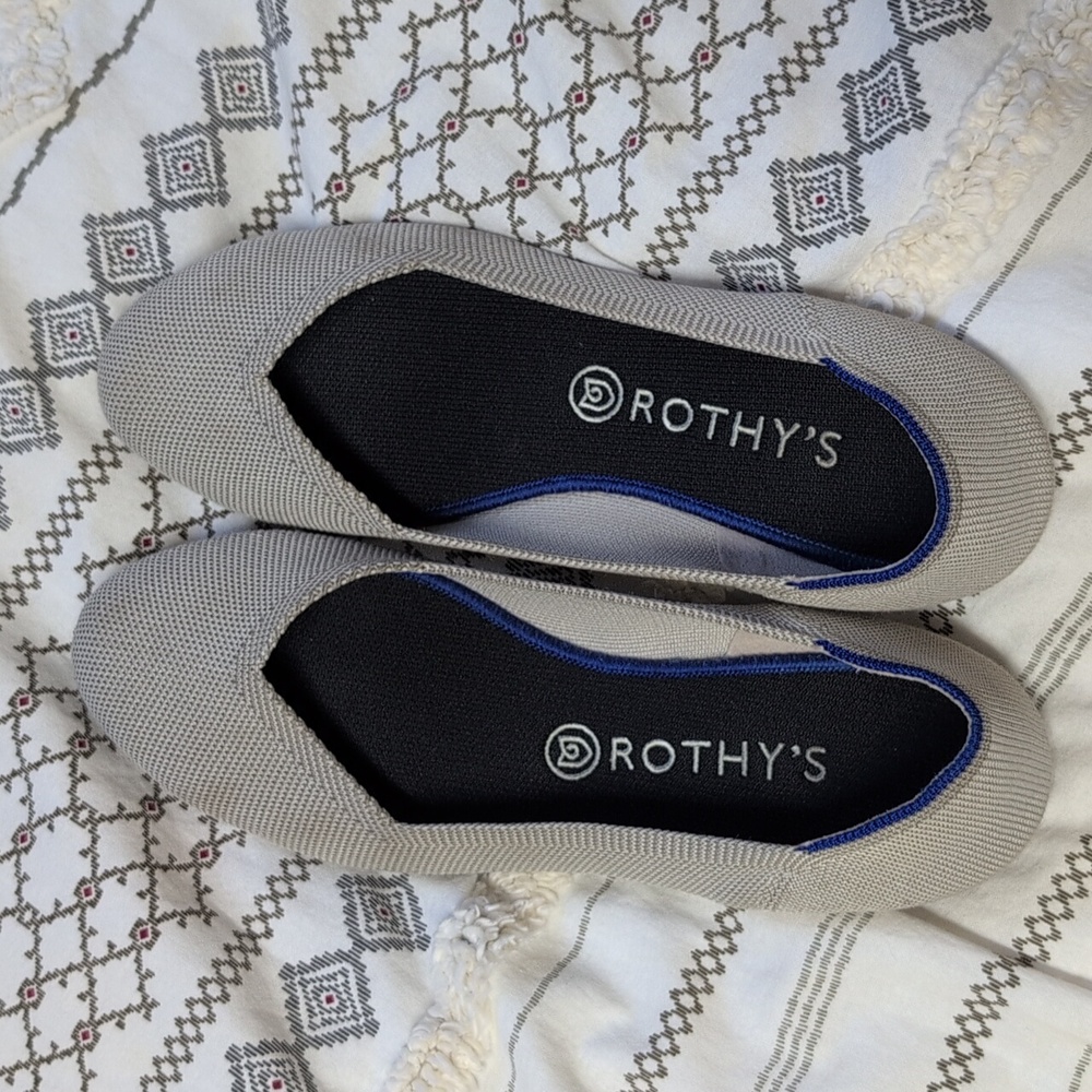 Rothy's Black and Gray Women's Flats